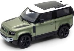 Машинка Welly Land Rover Defender 2020, 1:24, зелёная