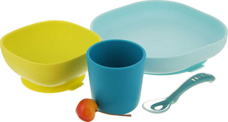 Набор посуды из 4 предметов Beaba Blue