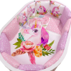 Комплект в кроватку 17 предметов AmaroBaby Unicorn Dream, розовый