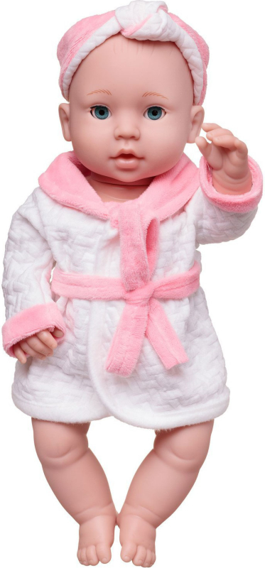 Пупс-кукла Junfa в банном халатике в наборе с игровыми предметами, 40 см