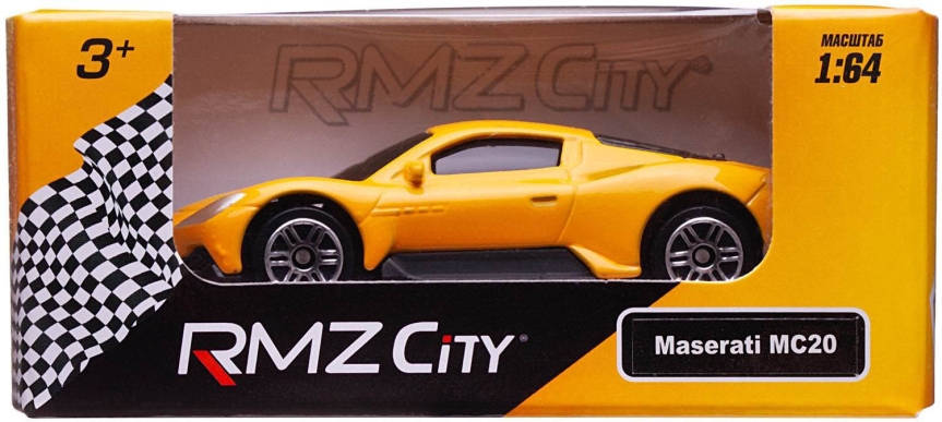 Машина металлическая Maserati MC 2020, RMZ City, без механизмов, 1:64, жёлтая