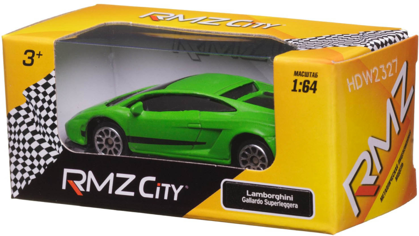 Машина металлическая Lamborghini Gallardo LP570-4 Superleggera, без механизмов, RMZ City, 1:64, зелёная