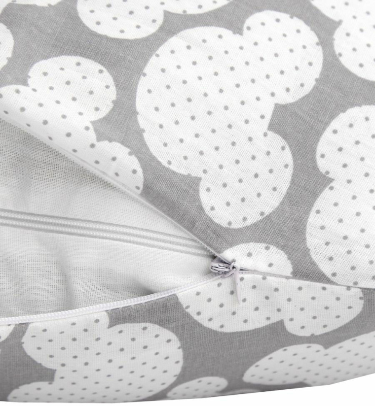 Наволочка AmaroBaby к подушке для беременных анатомическая 340х72 Мышонок серый