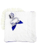 Летний конверт-одеяло на выписку Luxury Baby Неаполь синий с молочным кружевом