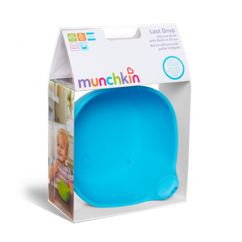 Мисочка силиконовая с носиком Munchkin Last Drop ™ голубой