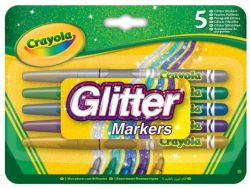 Блестящие фломастеры Crayola 5 штук