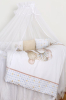 Комплект для овальной и прямоугольной кроватки Lappetti Мышки на облачке 6 предметов кофейный