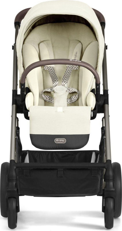 Детская коляска Balios S Lux TPE Cybex Seashell Beige с дождевиком