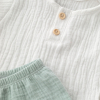 Летний комплект рубашка и шорты Муслин, полынь, размер 22, рост 68-74 см