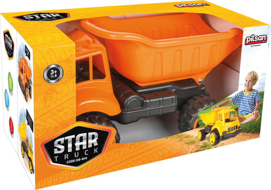 Грузовик Pilsan Star Truck 71,5x35,5x37,5 см Оранжевый