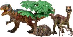 Динозавры и драконы для детей серии Мир динозавров Masai Mara, набор из 4 предметов, тираннозавр, теризинозавр