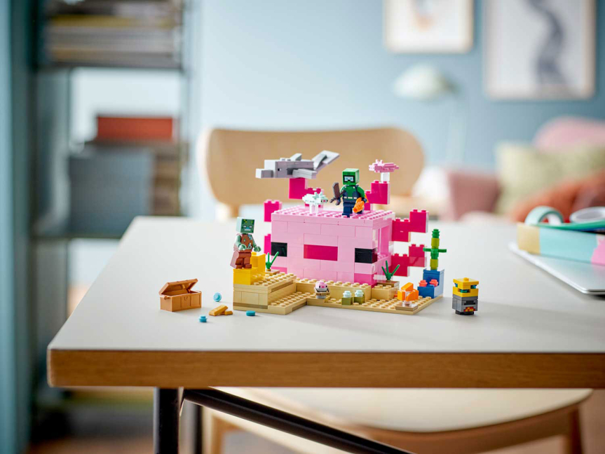 Игрушка Конструктор Lego Minecraft Дом аксолотля