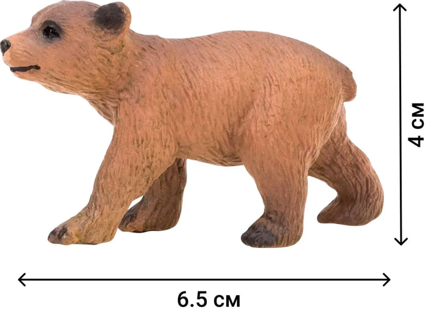 Набор фигурок животных Masai Mara серии Мир диких животных Семья медведей, 4 предмета, коричневые