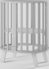 Кроватка детская Verona Incanto, маятник продольный, цвет серый, стойки белые