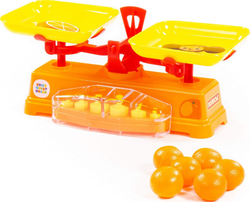 Игровой набор Весы, Чебурашка и крокодил Гена, 6 апельсинов