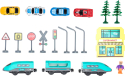Железная дорога Givito игрушка Мой город 92 предмета на батарейках со звуком