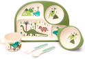 Набор бамбуковой посуды Крошка Я Динозавры 5 предметов