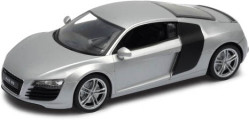 Машинка Welly Audi R8 Coupe, 1:24, серебристая