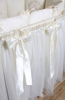 Подзор на кроватку Lappetti юбка с бантами бежевый В2