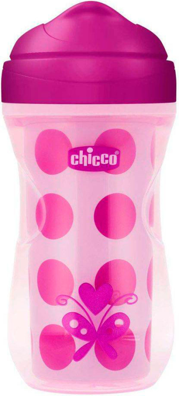 Поильник Chicco Active Cup 266 мл сереневый/розовый