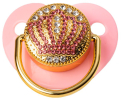 Соска Luxury Baby с короной розовый 0-6 месяцев