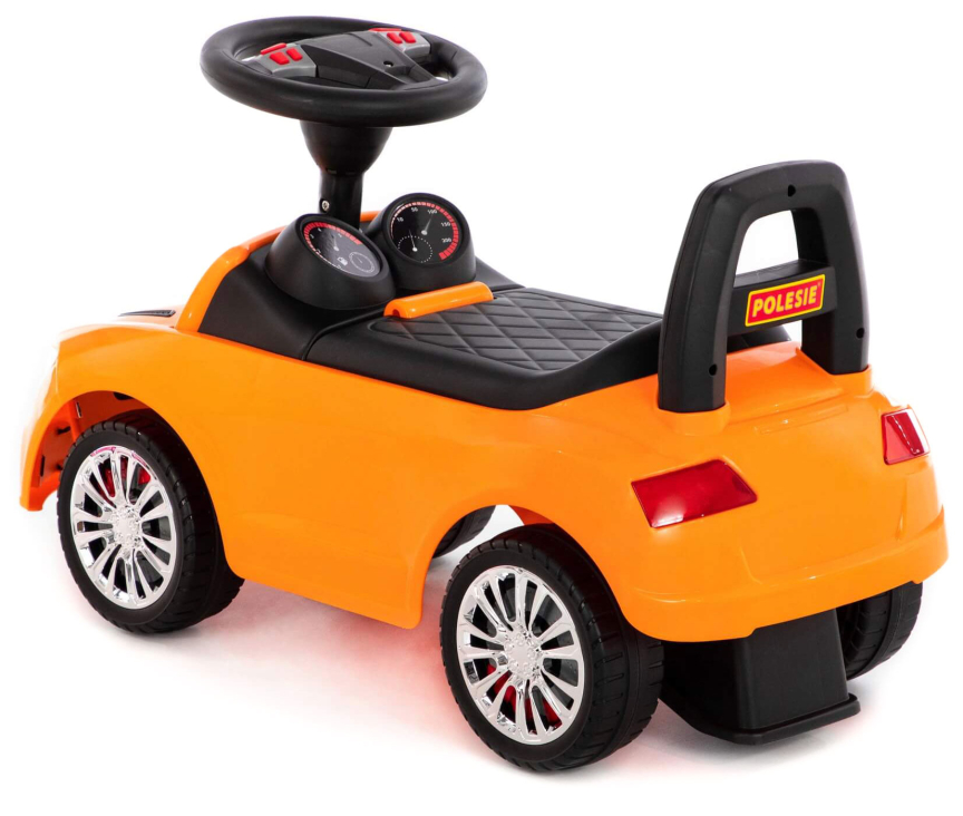 Каталка-автомобиль Полесье SuperCar №2 со звуковым сигналом, оранжевый