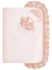 Зимний конверт-одеяло на выписку Luxury Baby Милан атлас нежно-розовый с розовым кружевом