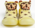 Ботиночки носочки детские Amarobaby First Step Animals желтые, с дышащей подошвой, размер 22